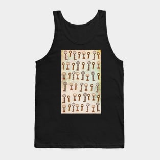 keys on floral wallpaper Tank Top